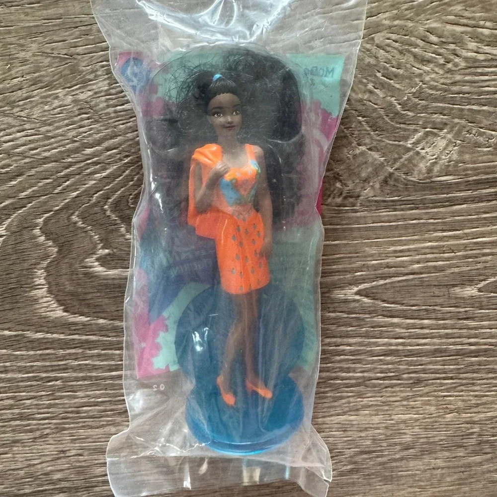 Vintage 1994 McDonalds Happy Meal Barbie Shani Jewel Glitter Figurine Sealed